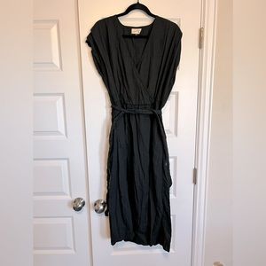 Universal Thread Black Wrap Dress with Tie